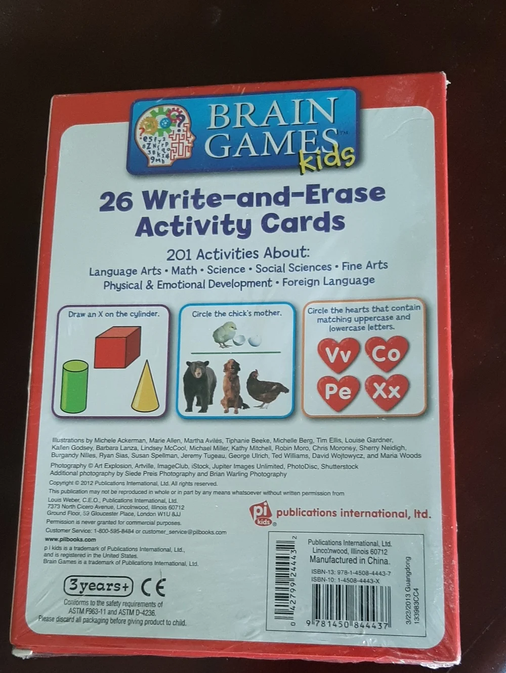 Kindergarten Write-and-Erase Activity Cards